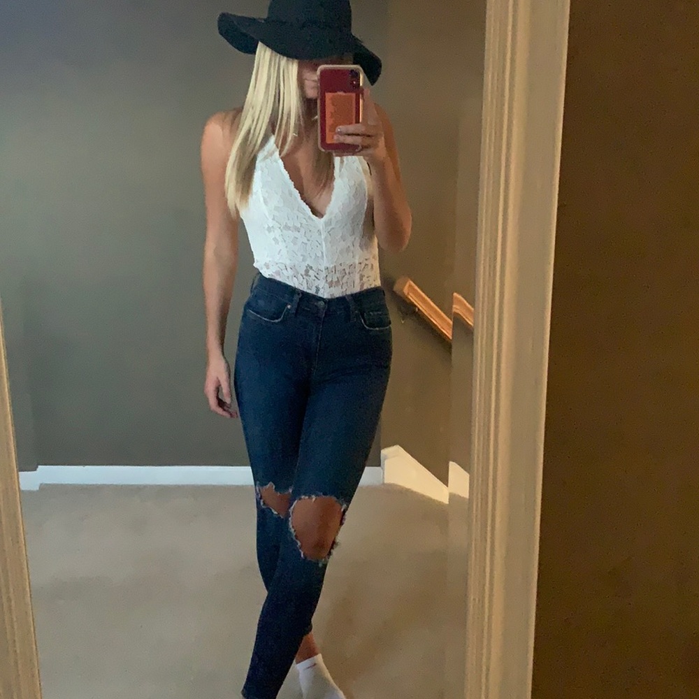 Free people dark skinny jeans